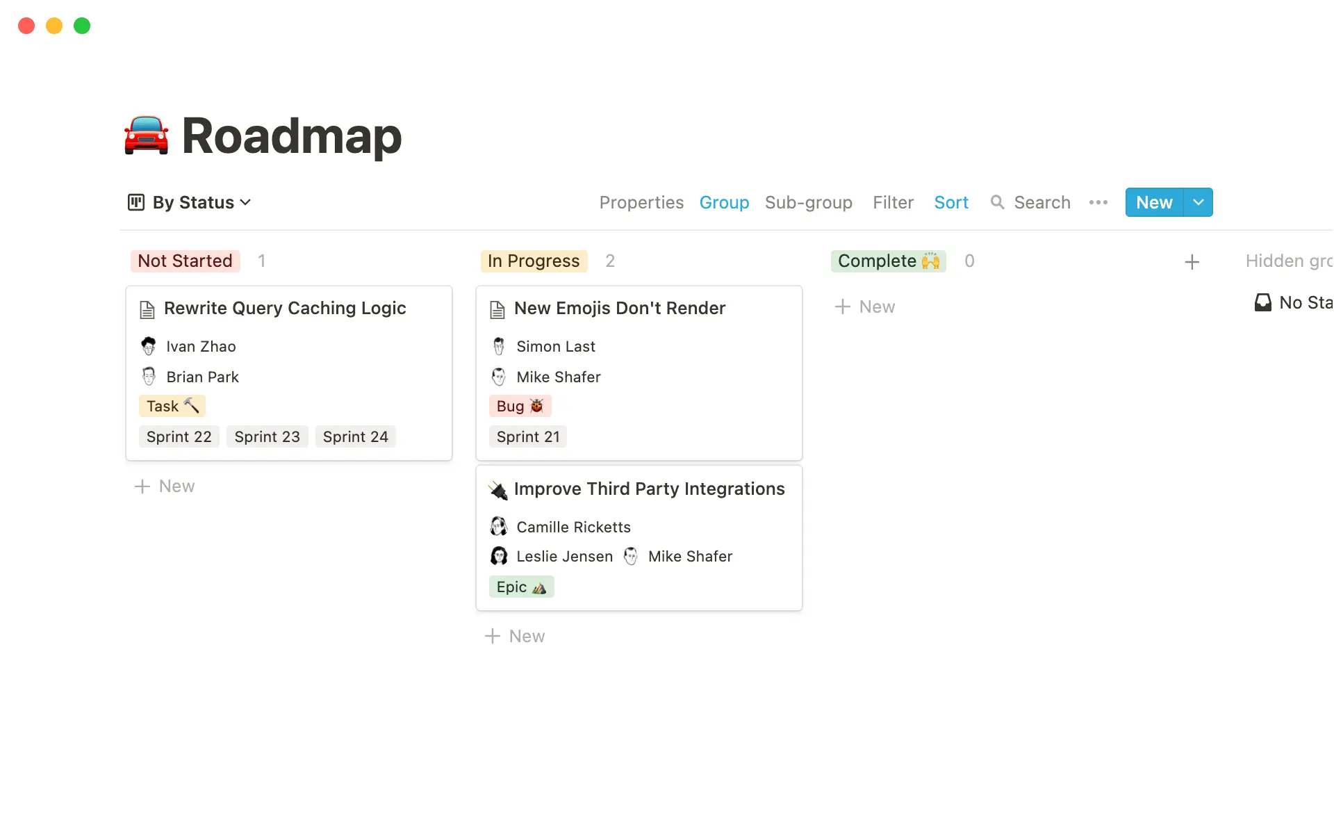 roadmap template